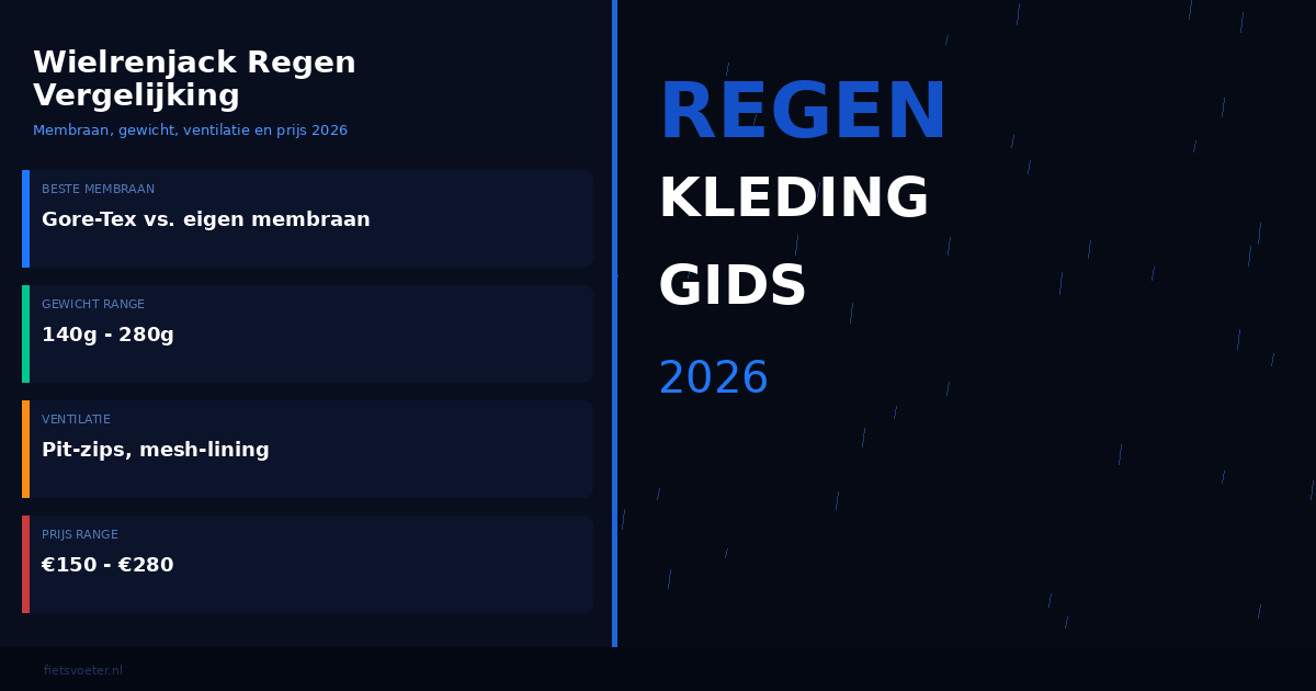 Wielrenjack regen vergelijking membraan gewicht ventilatie prijs Fietsvoeter.nl
