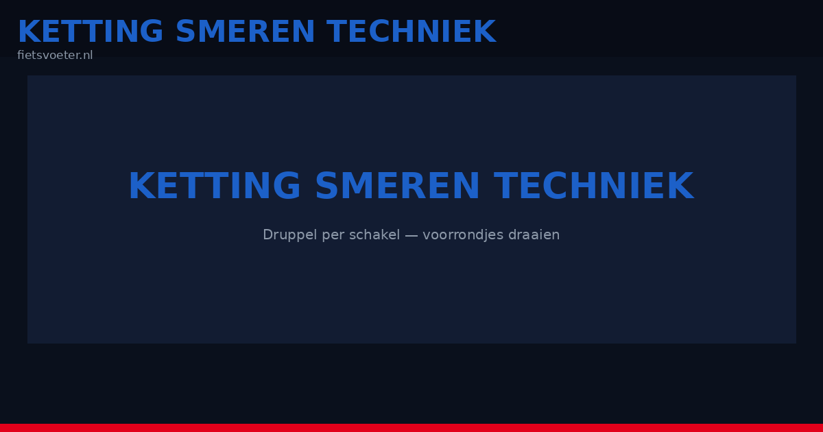 Ketting smeren techniek 2026 - stap voor stap druppel per schakel binnenkant ketting racefiets Fietsvoeter.nl